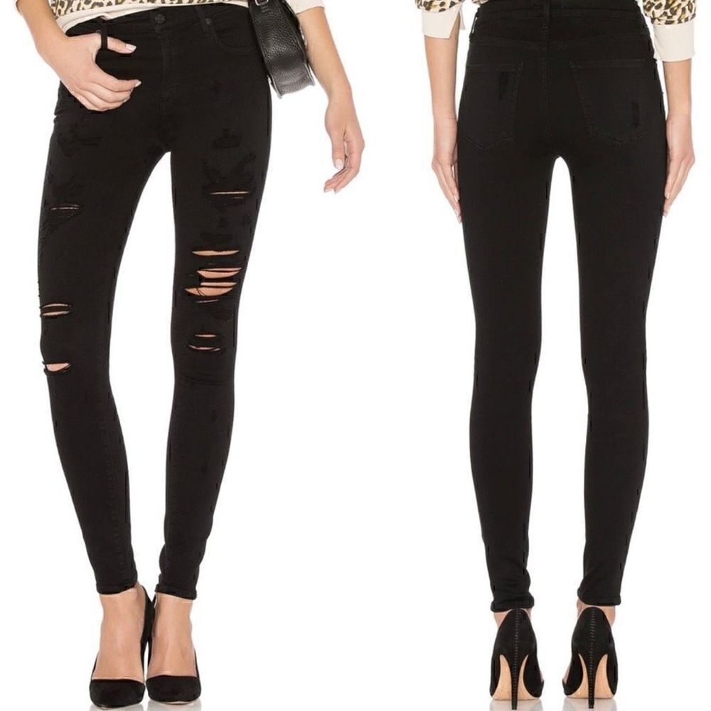 Agolde Sophie High Rise Distressed Skinny Jeans Moonstruck High Waisted 27